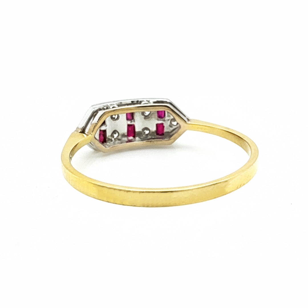 18ct Gold Ruby And Diamond Ring