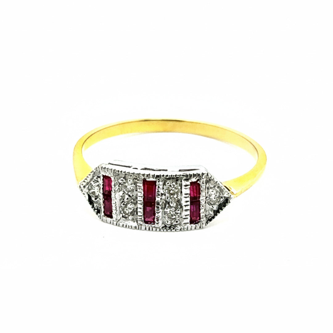 18ct Gold Ruby And Diamond Ring