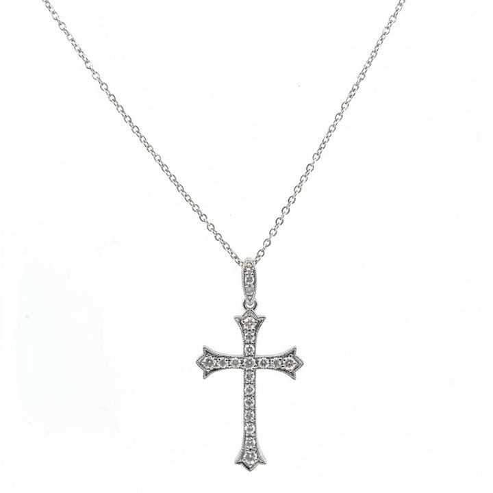 18ct White Gold Diamond Pendant