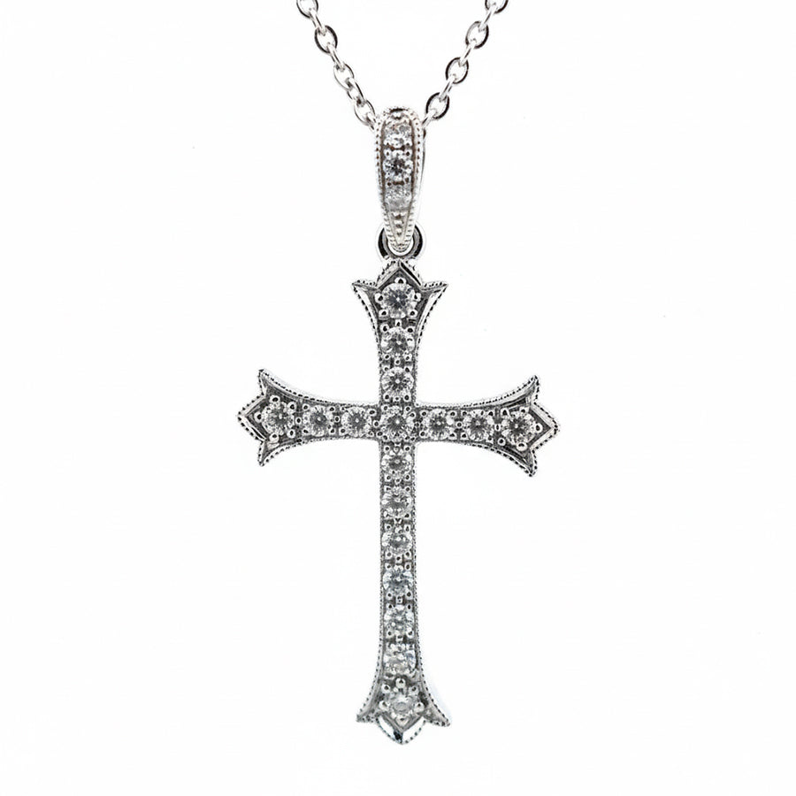 18ct White Gold Diamond Pendant