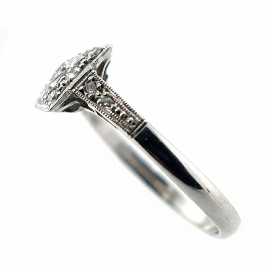 18ct White Gold Art Deco Style Diamond Ring