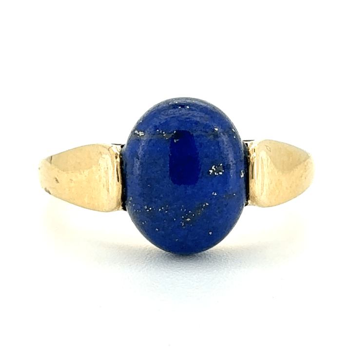 9ct Yellow Gold Lapis Tension Set Ring