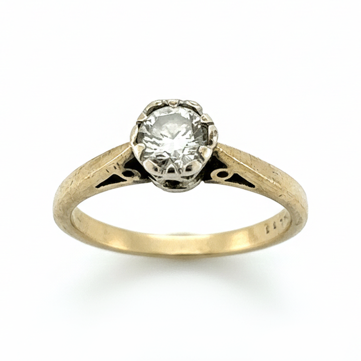 9ct Yellow Gold Diamond Ring