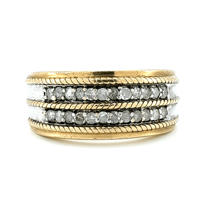 9ct Yellow Gold Diamond Ring