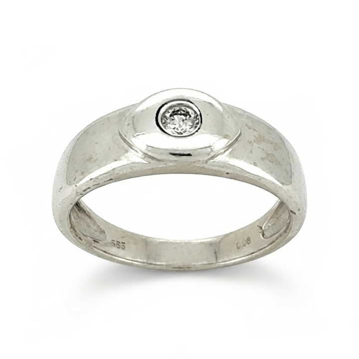 14ct White Gold Diamond Ring