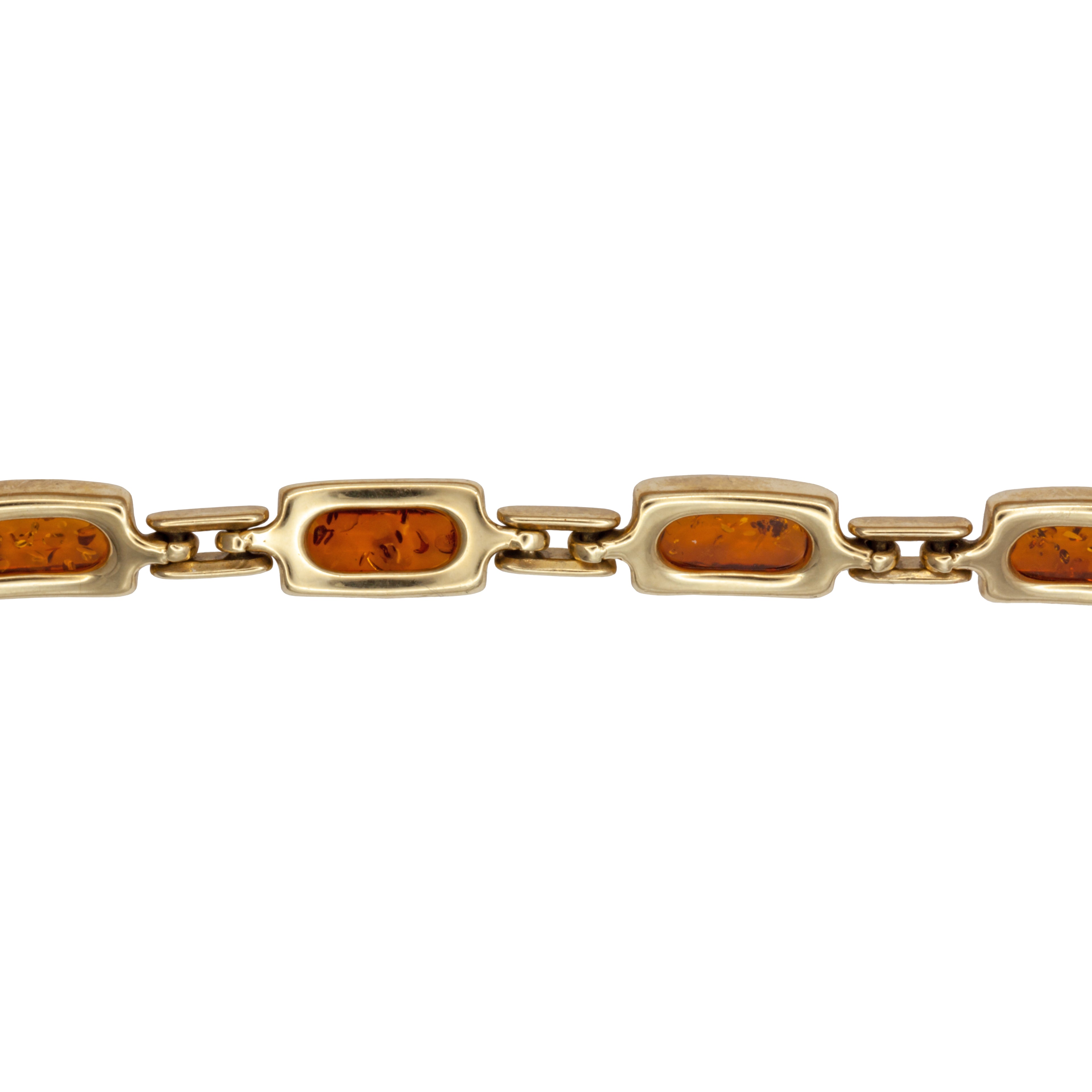 A 9ct gold amber bracelet