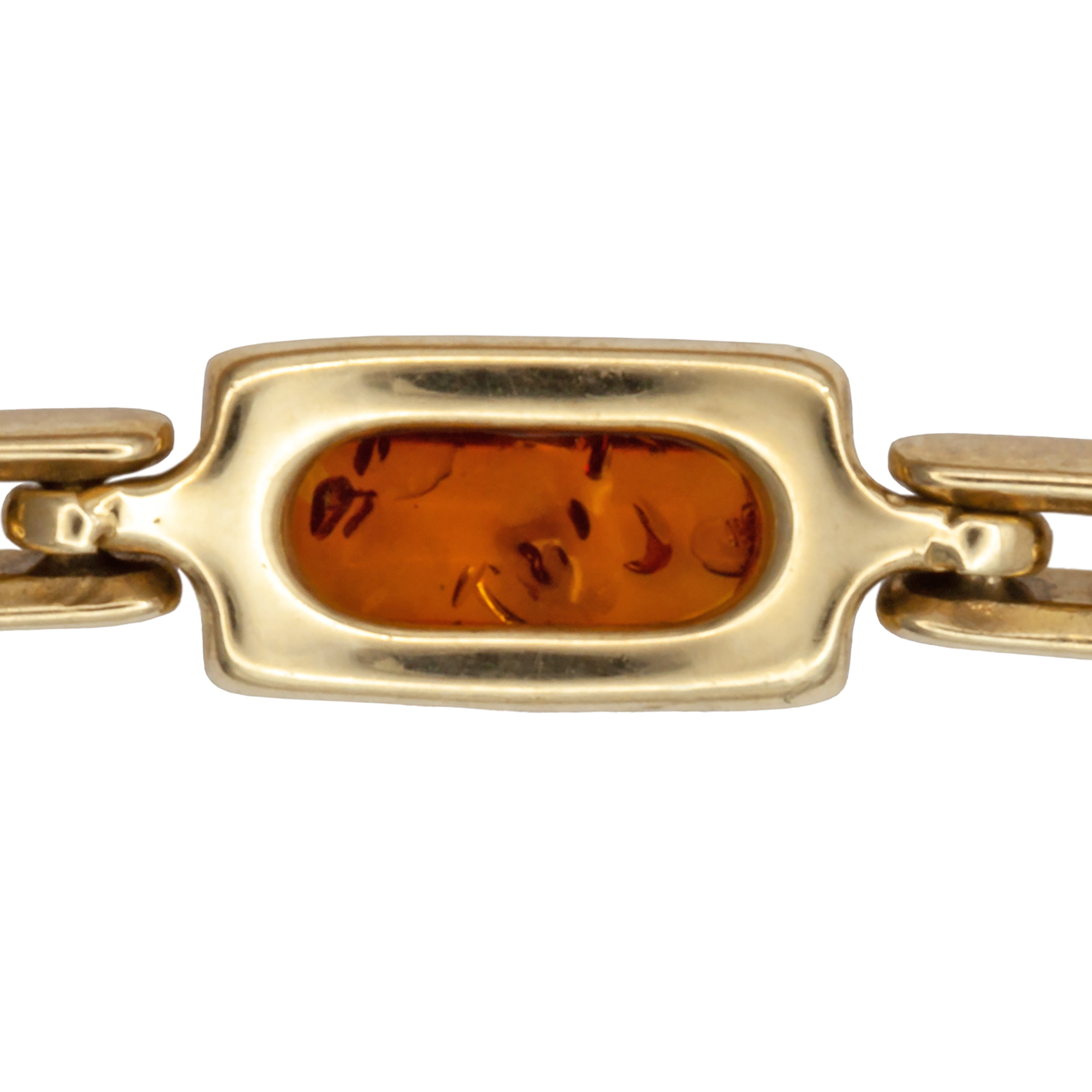 A 9ct gold amber bracelet