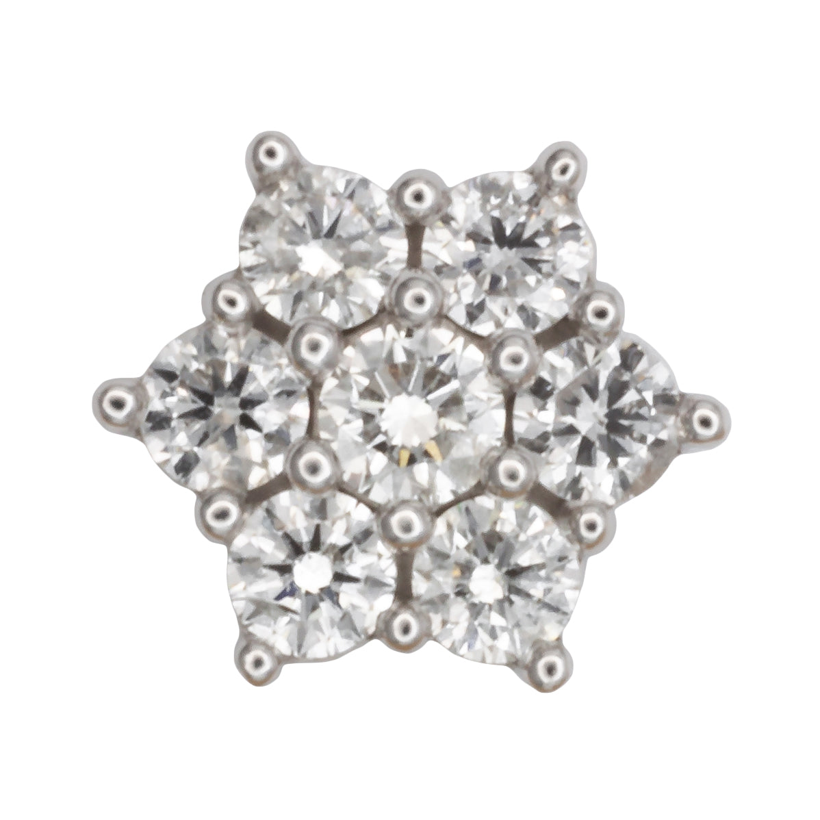 A 9ct white gold diamond pendant