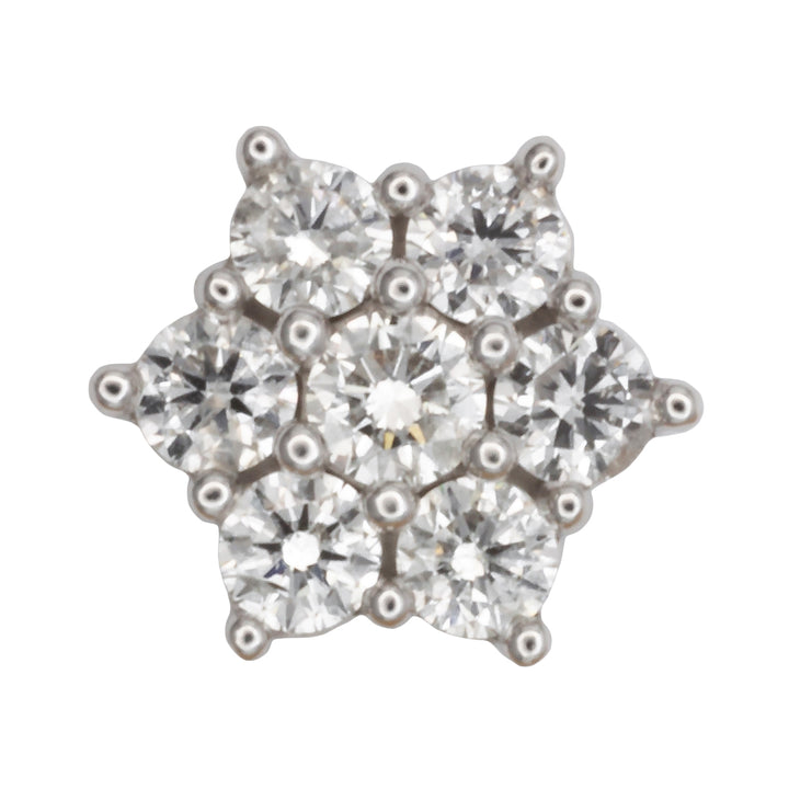 A 9ct white gold diamond pendant