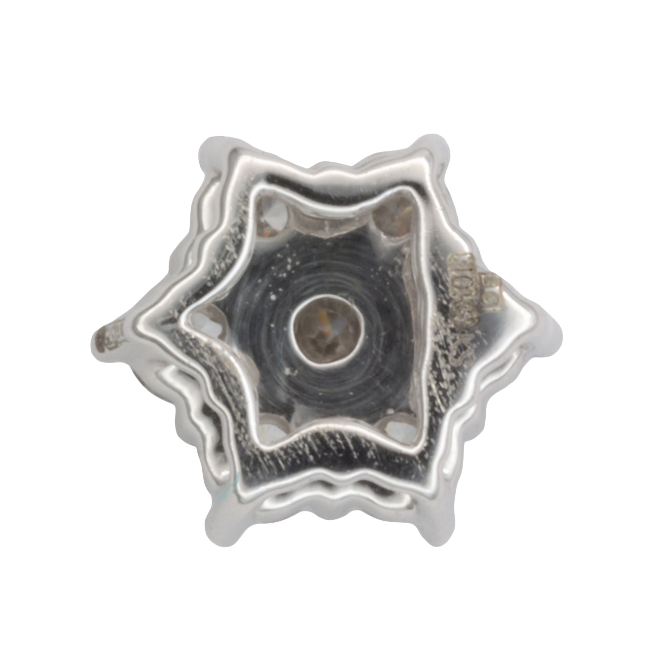 A 9ct white gold diamond pendant