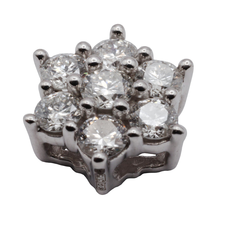 A 9ct white gold diamond pendant