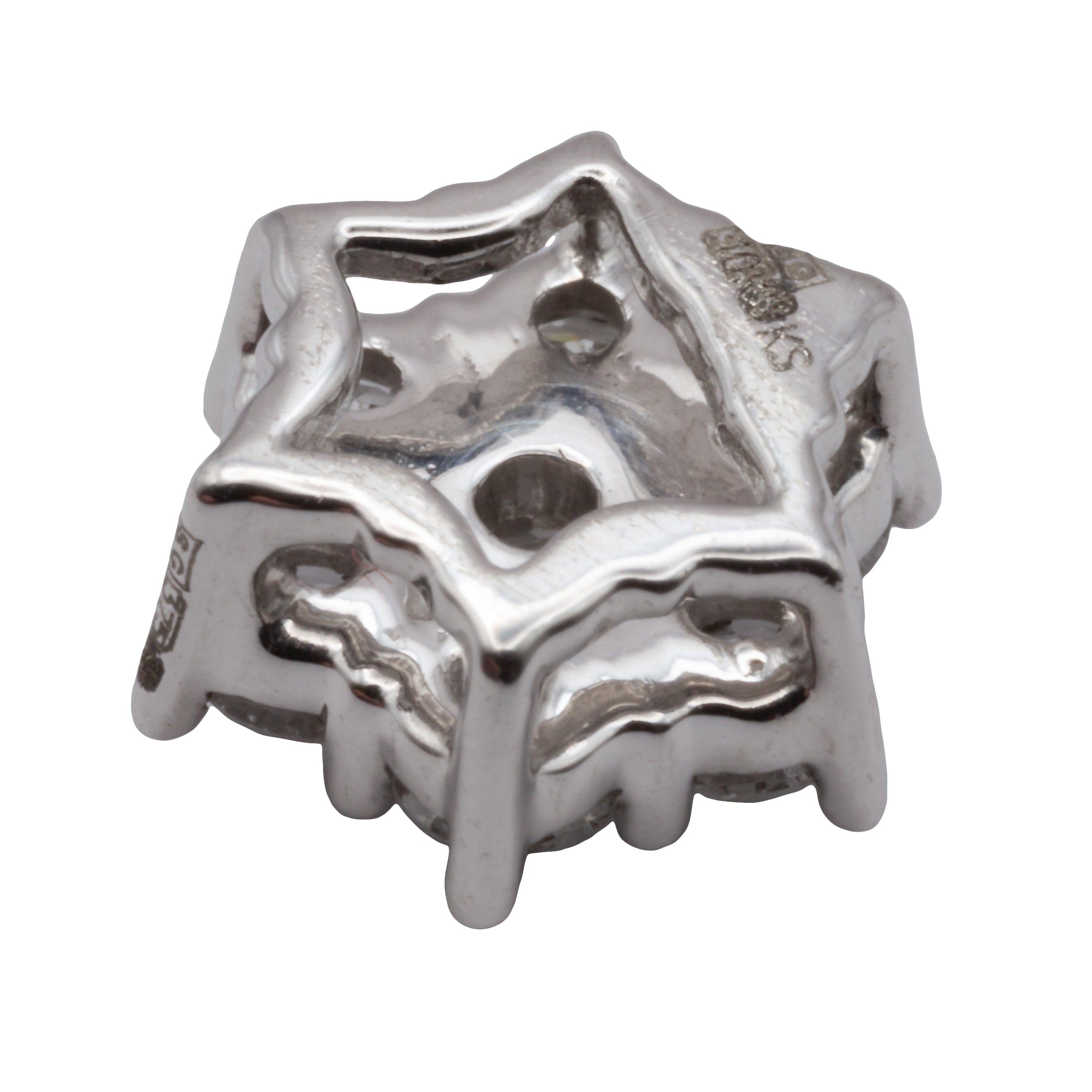 A 9ct white gold diamond pendant