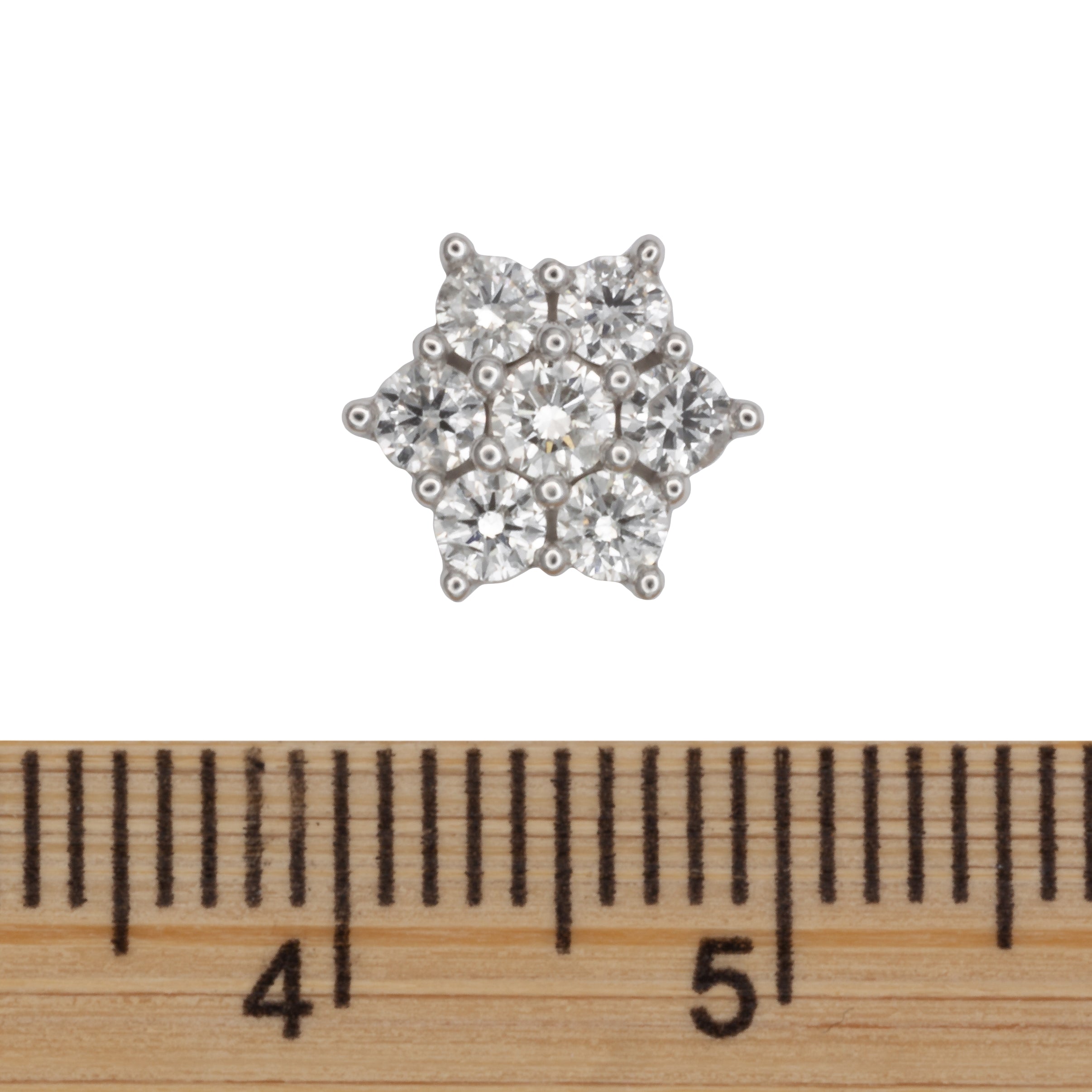 A 9ct white gold diamond pendant