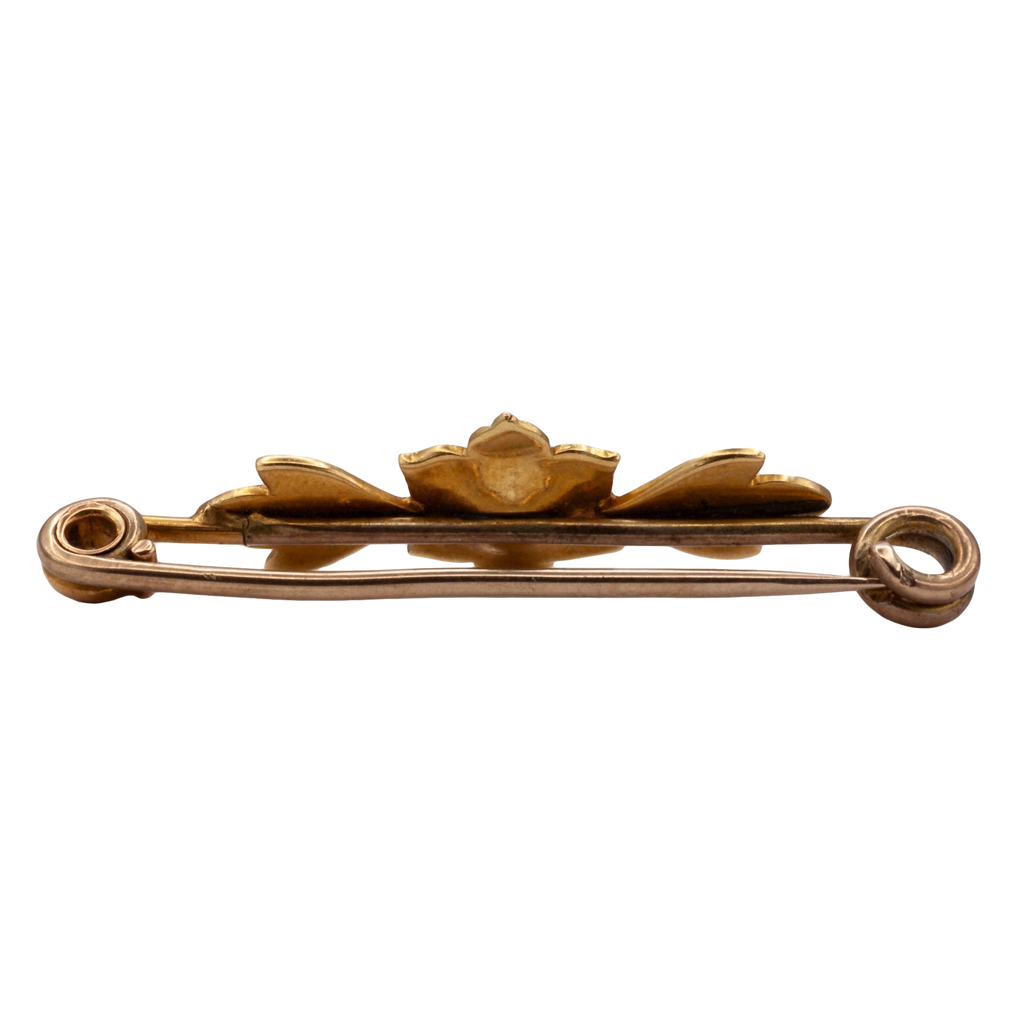 An Art Nouveau 15ct gold seed pearl brooch