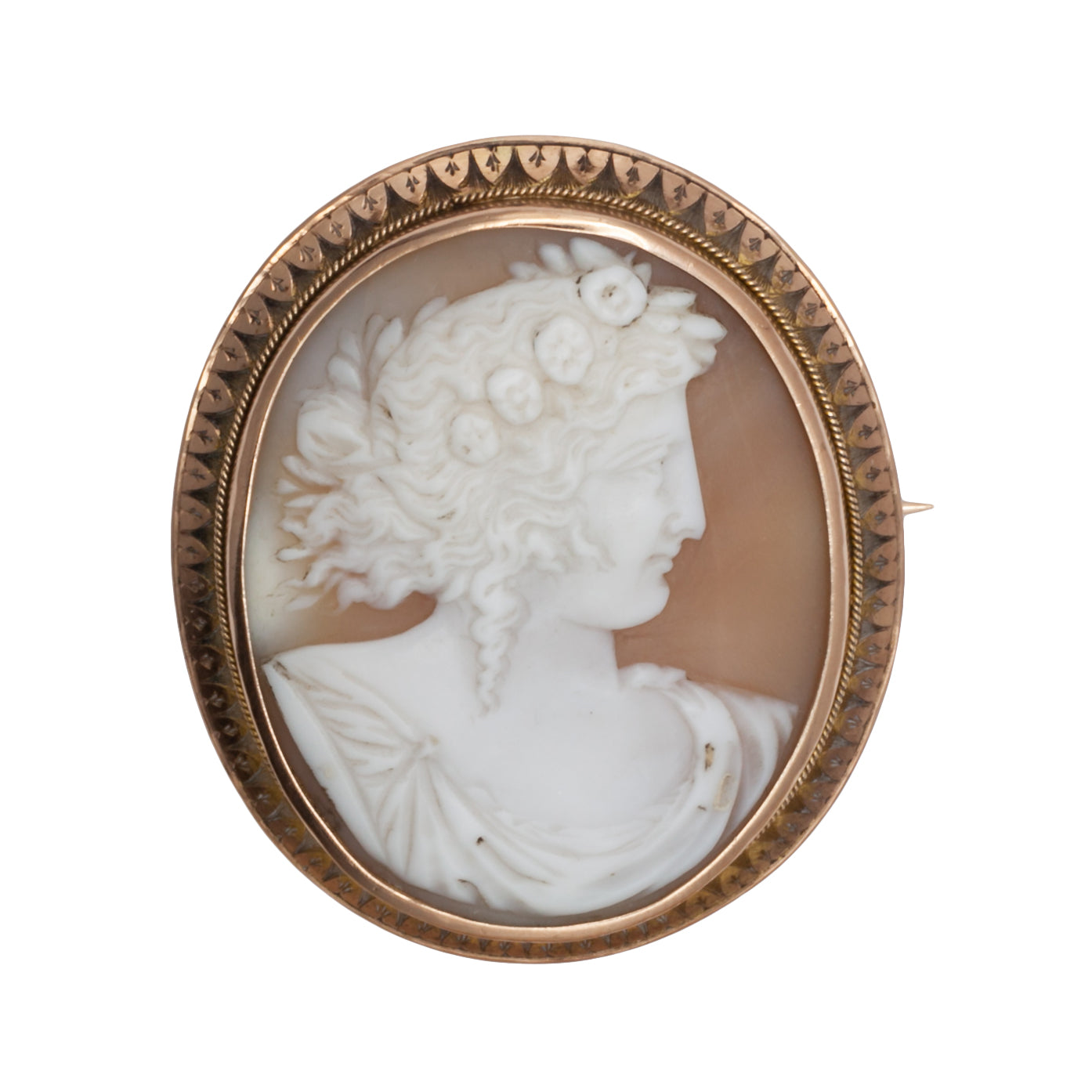 A 9ct gold cameo brooch