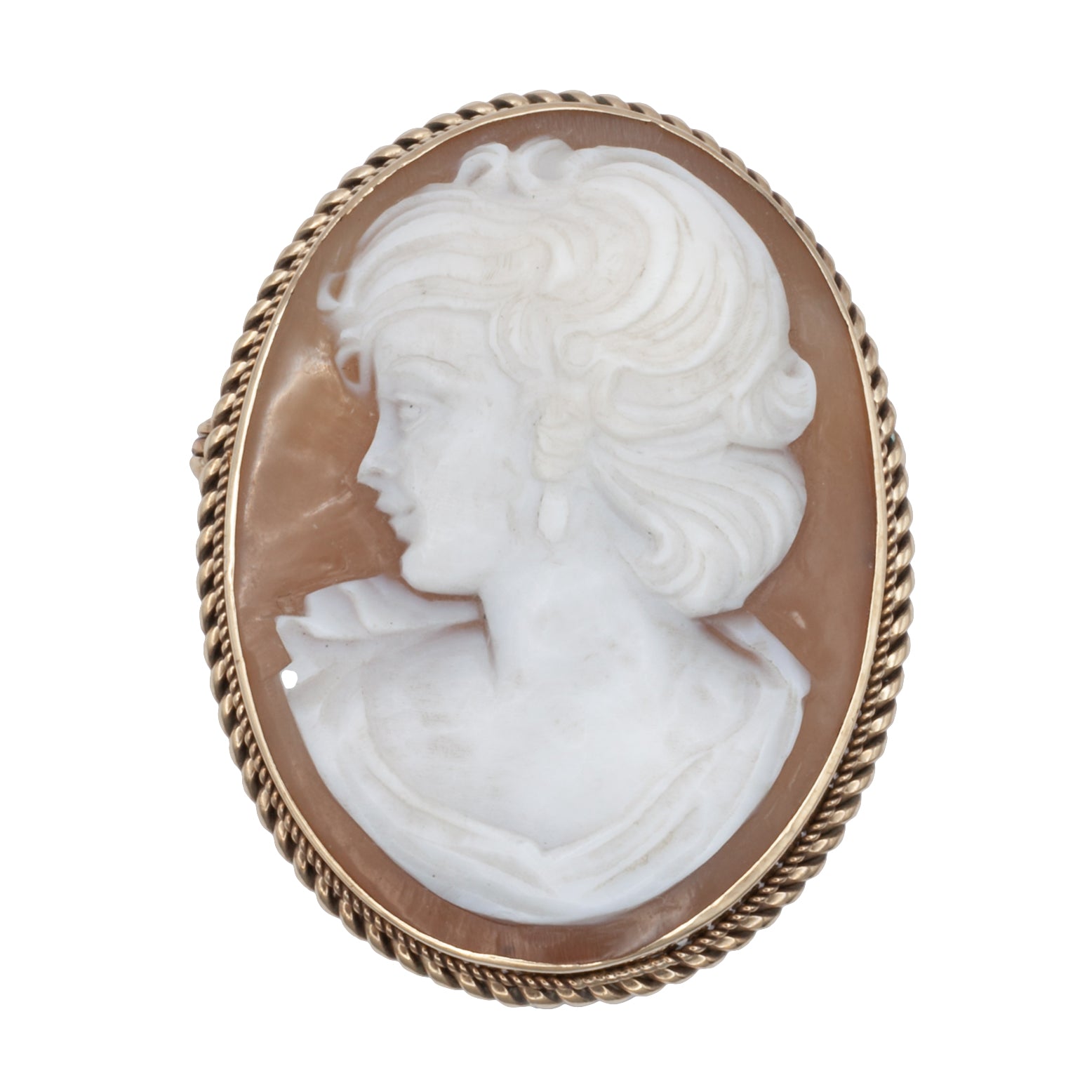 A 9ct gold cameo brooch