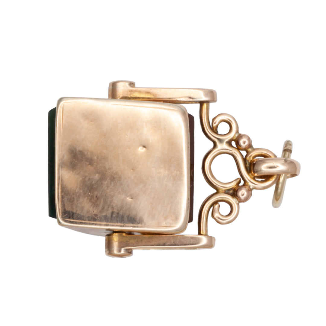 An Antique 9ct gold bloodstone, and cornelian watch fob