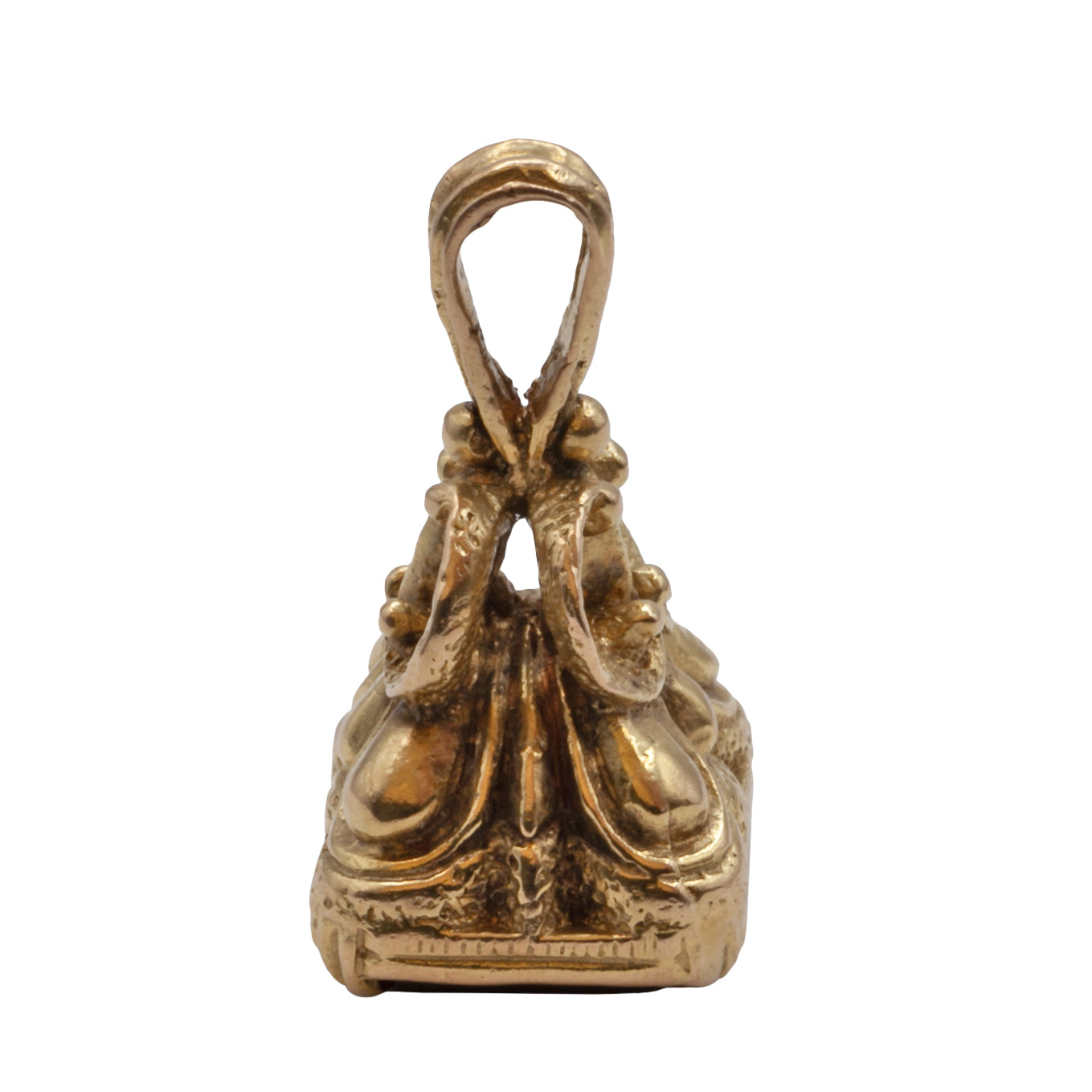 An Antique 9ct gold onyx fob