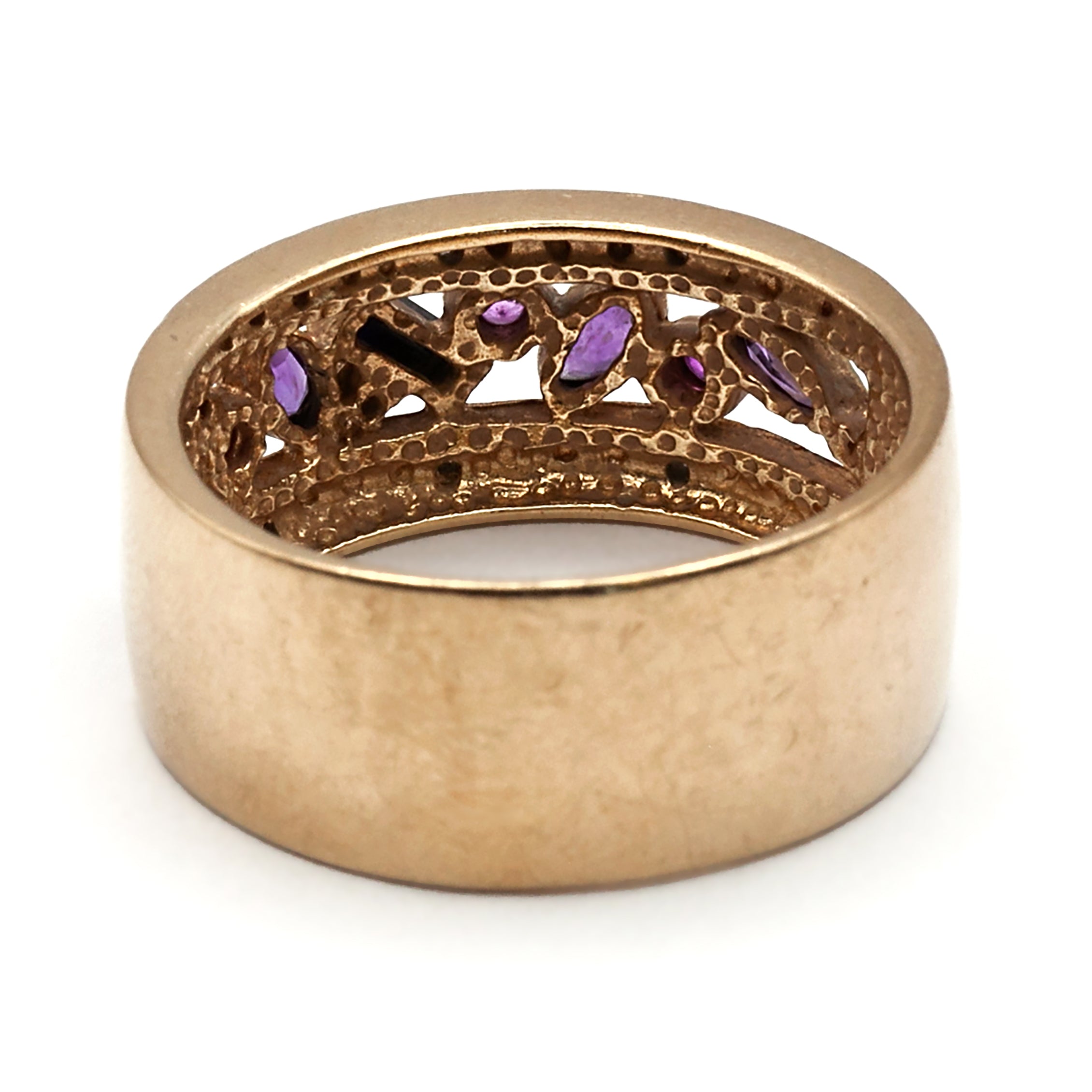 A 9ct gold multi gemstone, and diamond ring