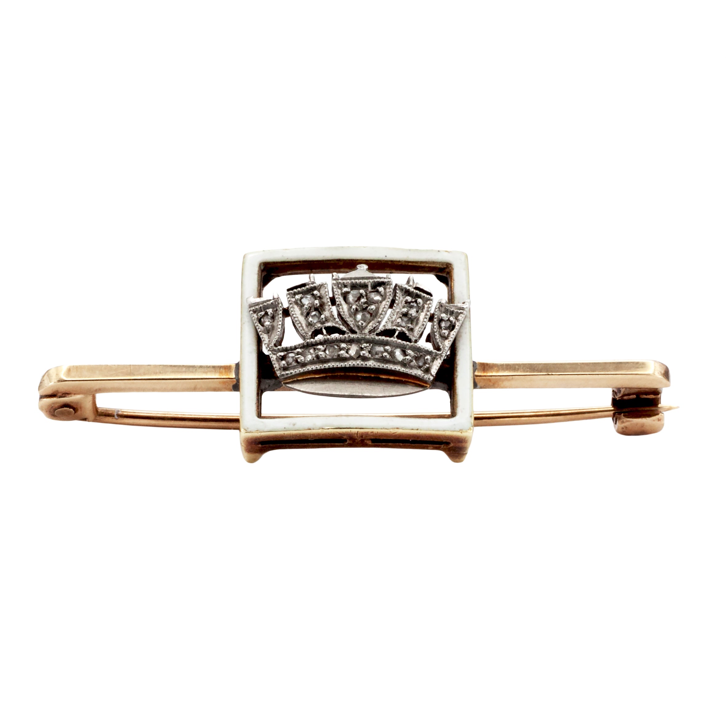A 9ct gold diamond brooch