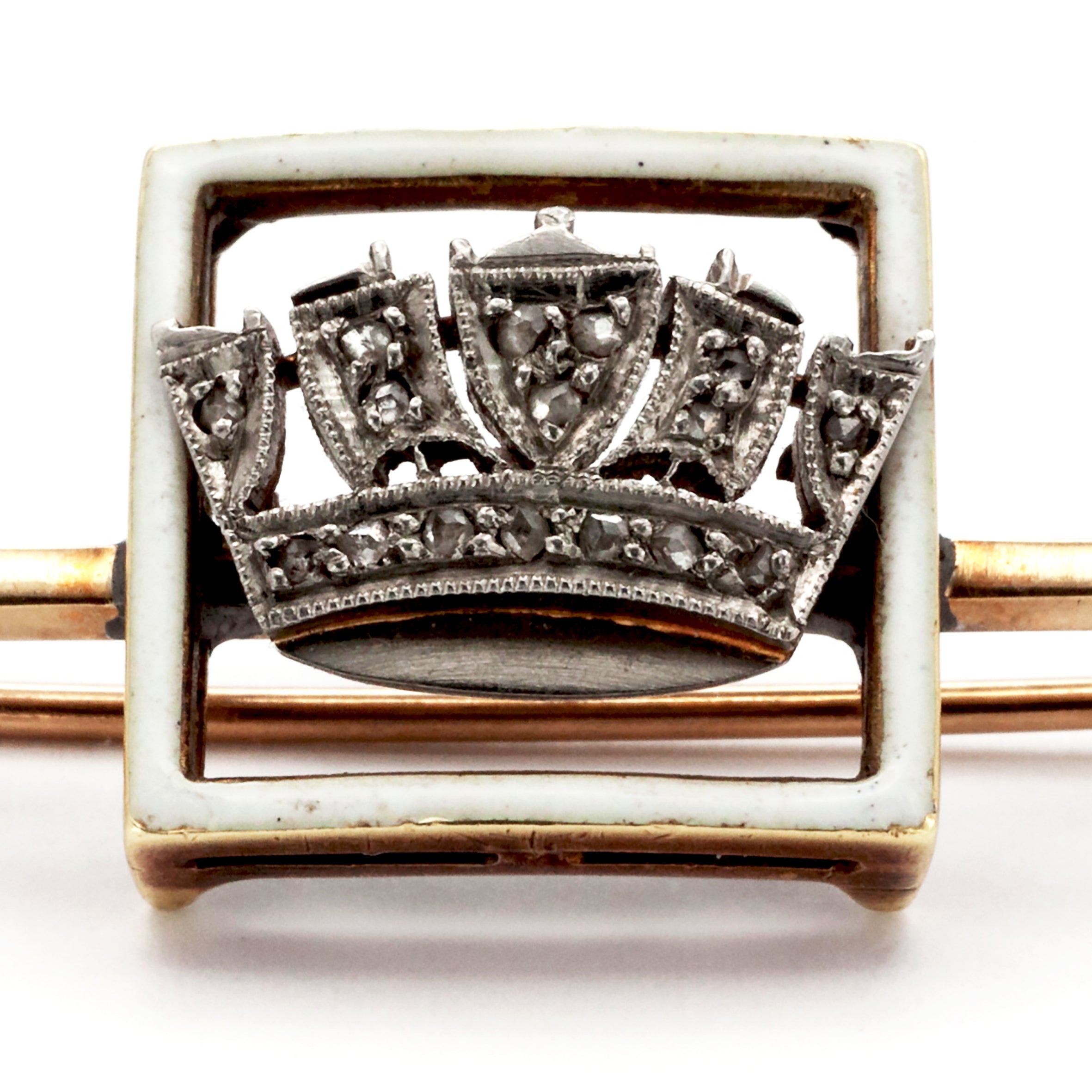 A 9ct gold diamond brooch